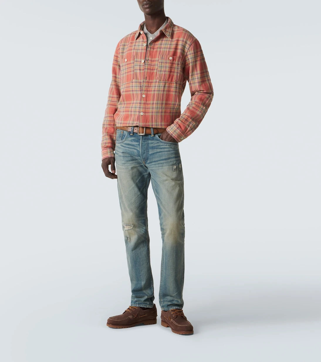 RRL - Cameron plaid cotton twill shirt