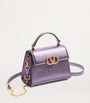 Purple Mini Calf Leather VSLING Top-Handle Bag