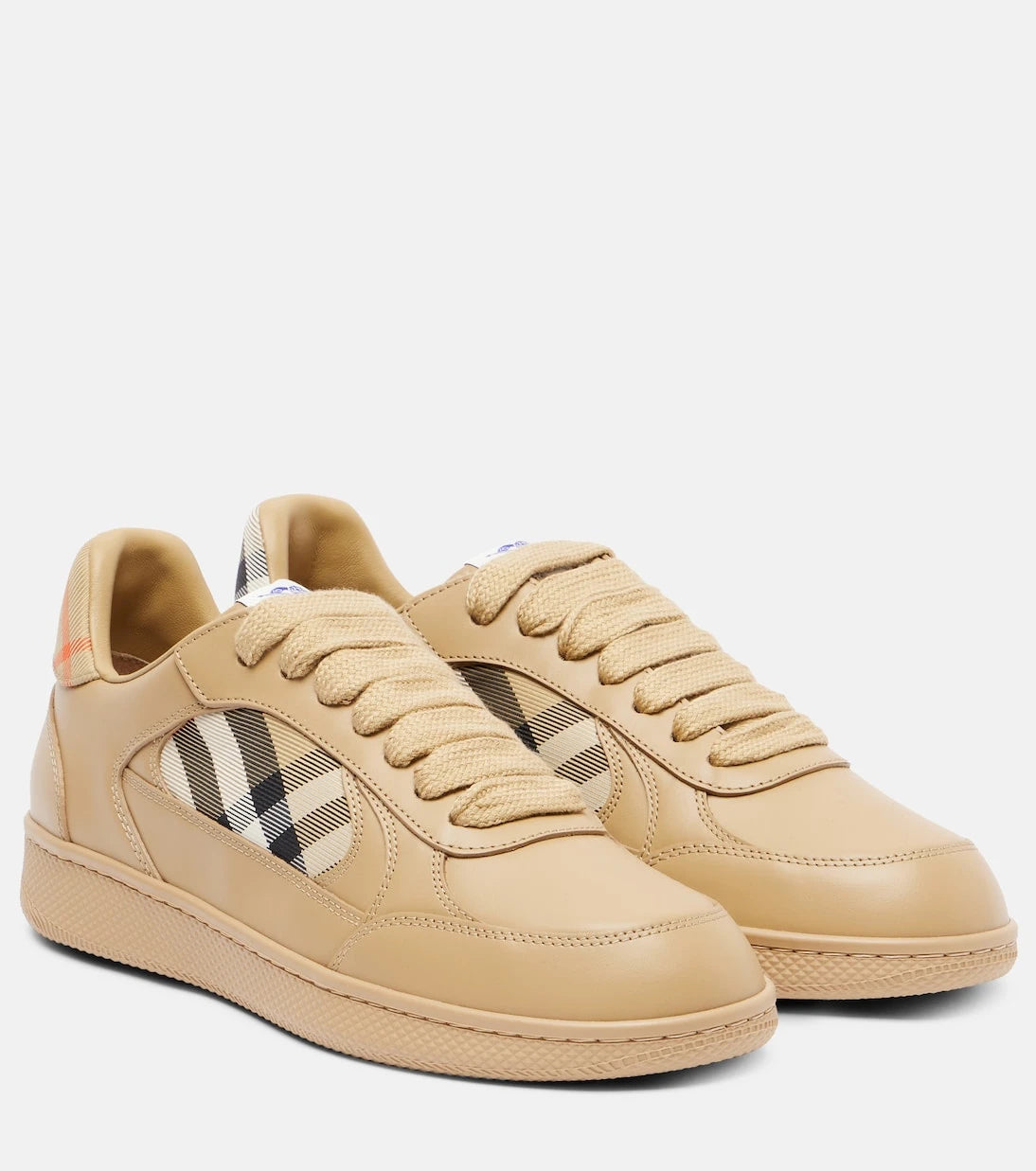 Burberry - Burberry Check leather sneakers