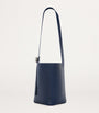 Blue Medium Leather Pebble Bucket Bag