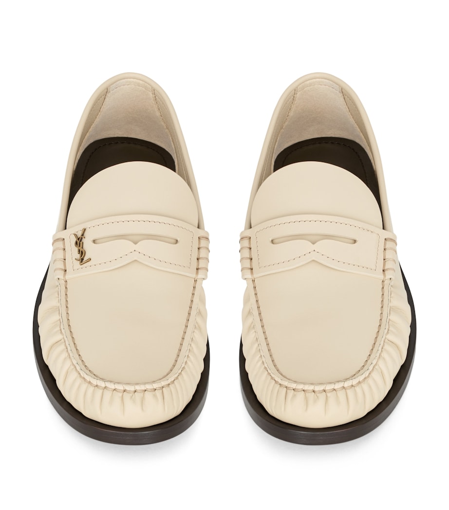 Saint Laurent Black Leather Laurent Loafers