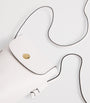 Longchamp White Leather Épure Phone Case with Strap