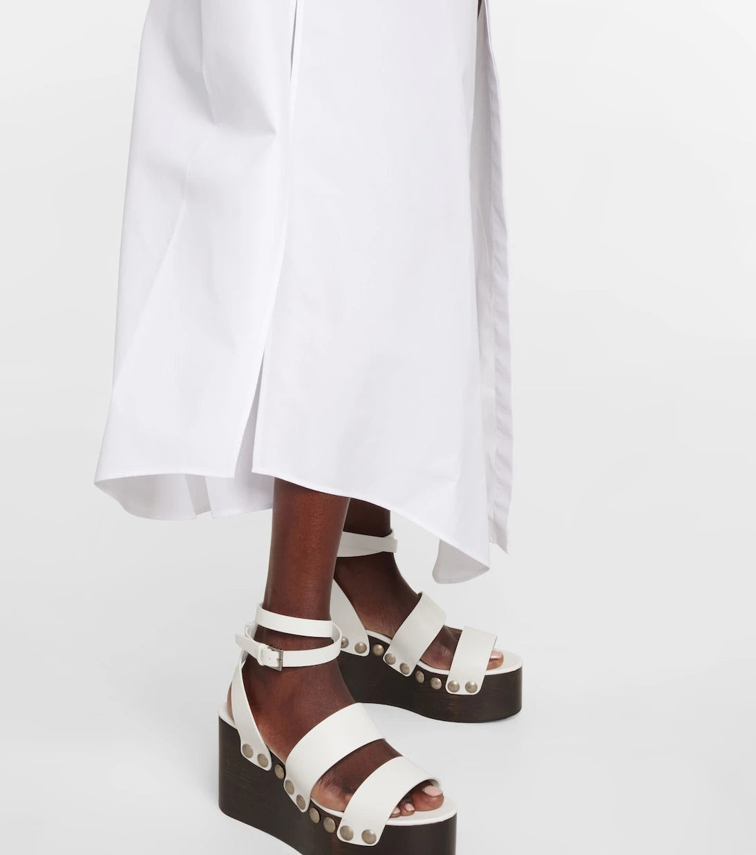 Alaïa - Cotton poplin shirt dress