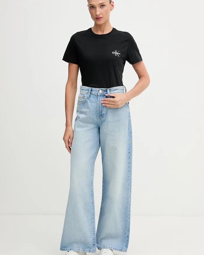 Calvin Klein Jeans kadın pamuklu tişört 2'li