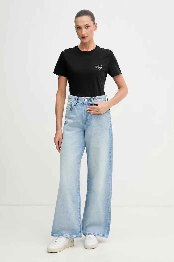 Calvin Klein Jeans kadın pamuklu tişört 2'li