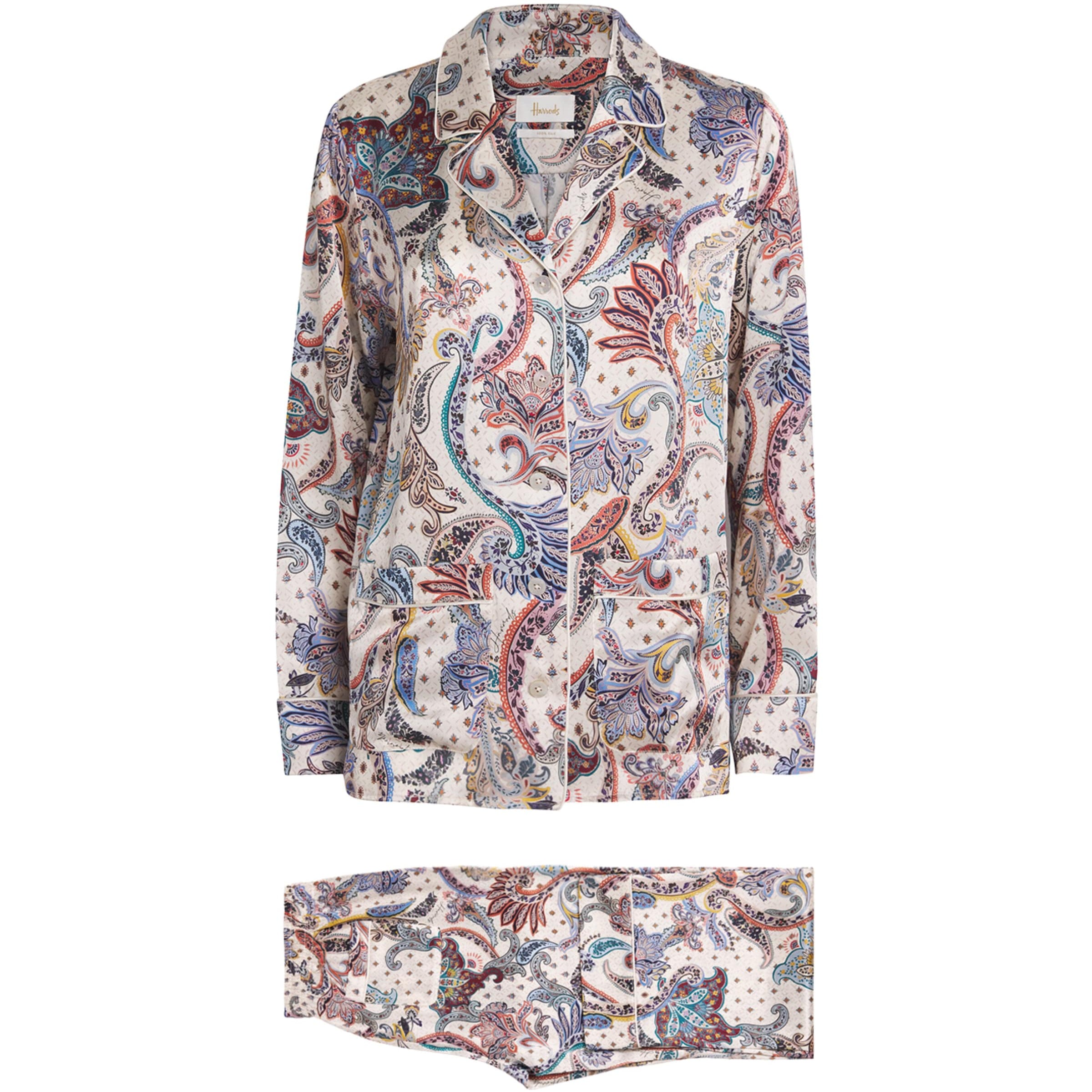 Multi Silk Paisley Pyjama Set