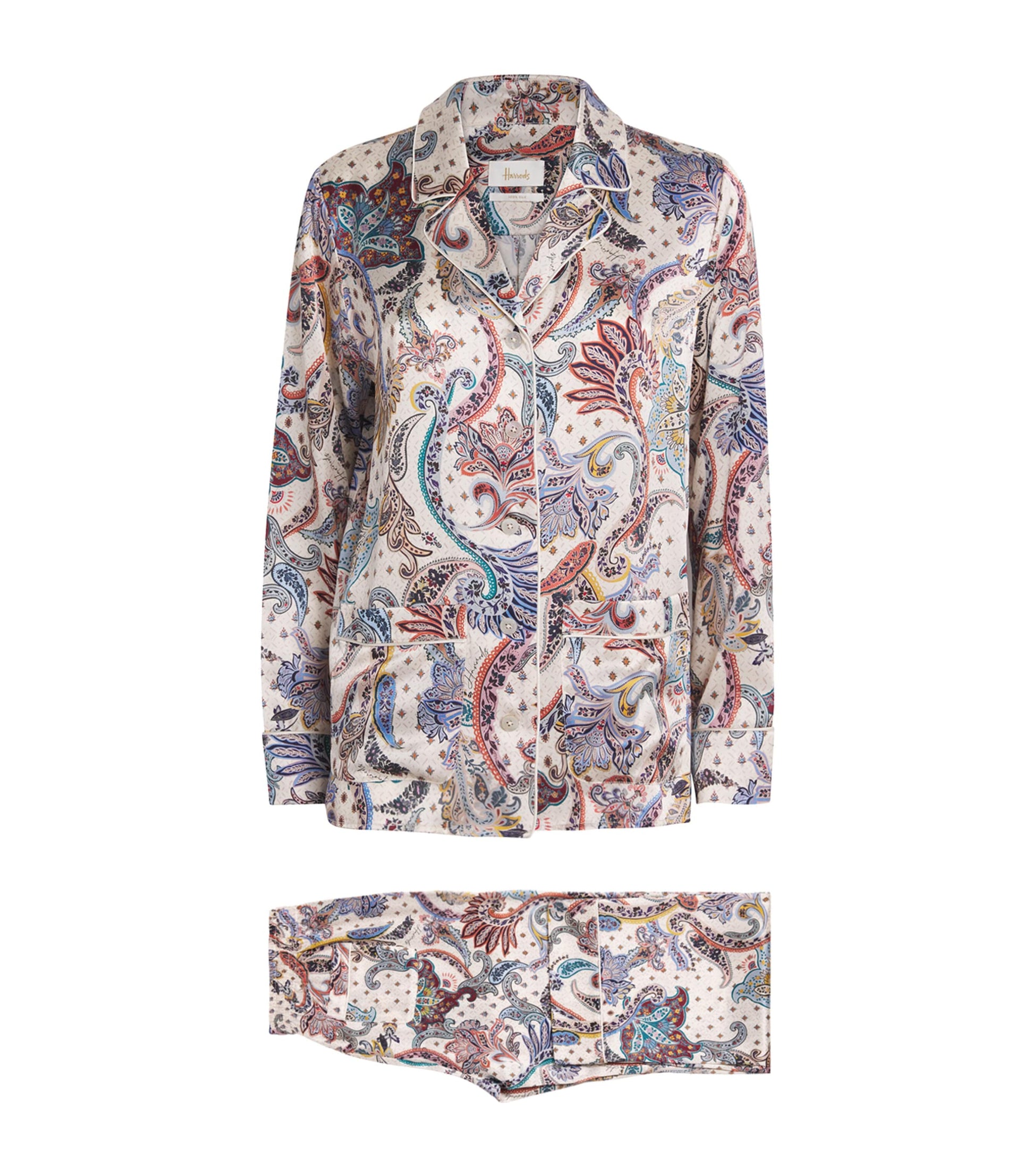 Multi Silk Paisley Pyjama Set