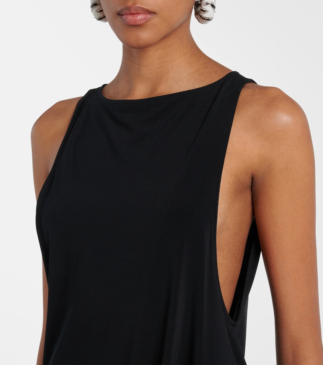 Jacquemus - Peplo draped jersey midi dress