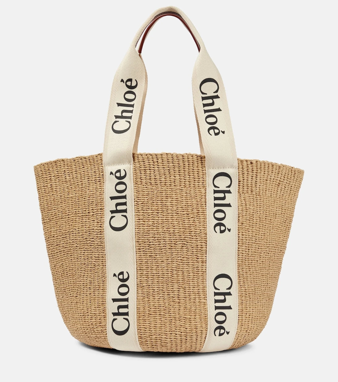 Chloé - x Mifuko Woody Geniş rafya çanta