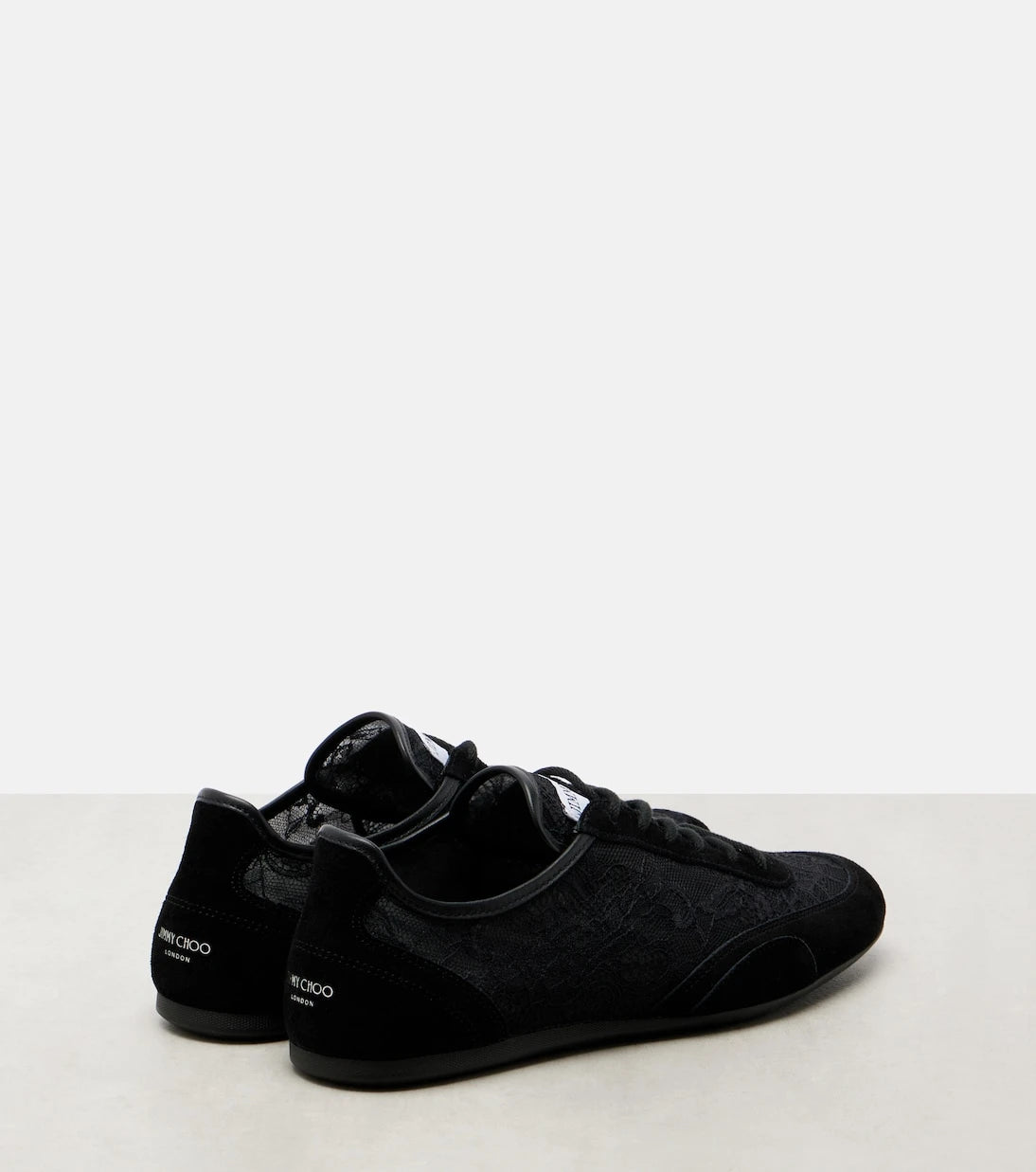 Jimmy Choo - Sunny suede-trimmed lace sneakers
