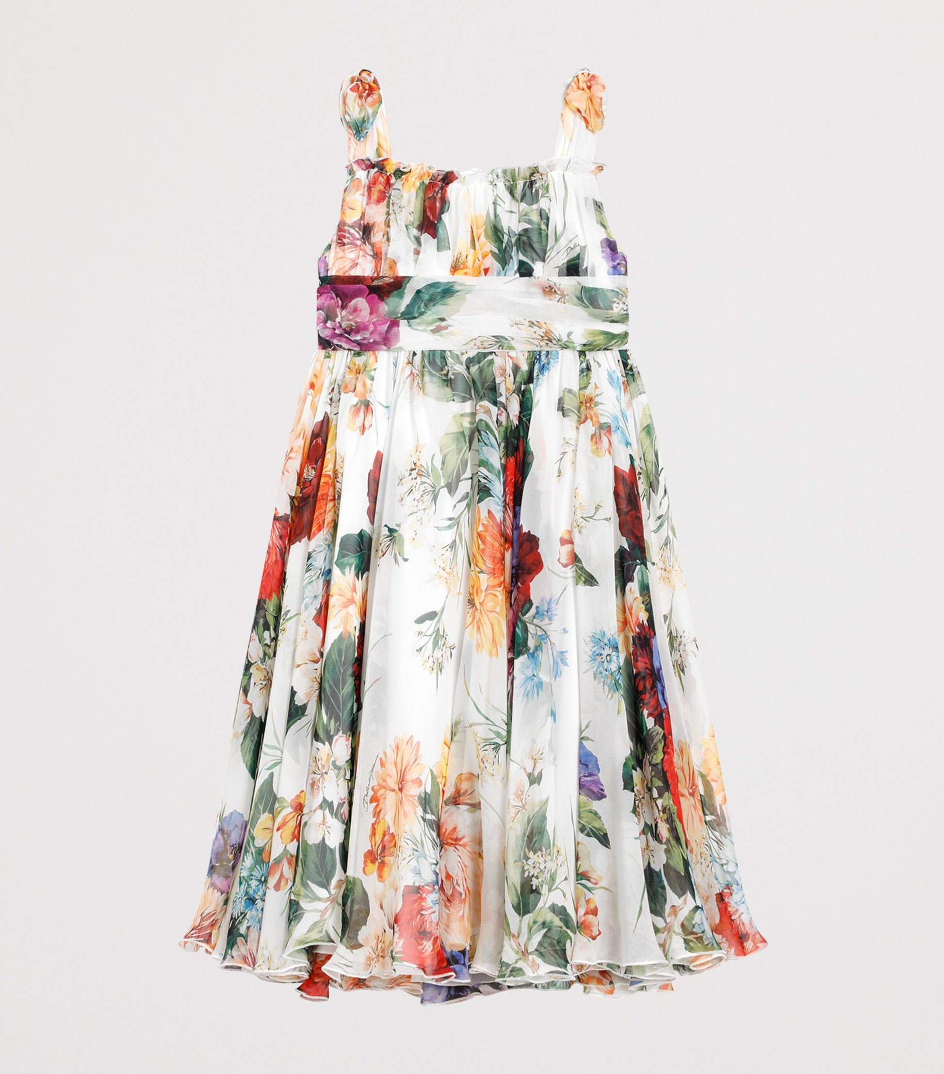 Dolce & Gabbana Kids Silk Floral Dress (8-12 Years)