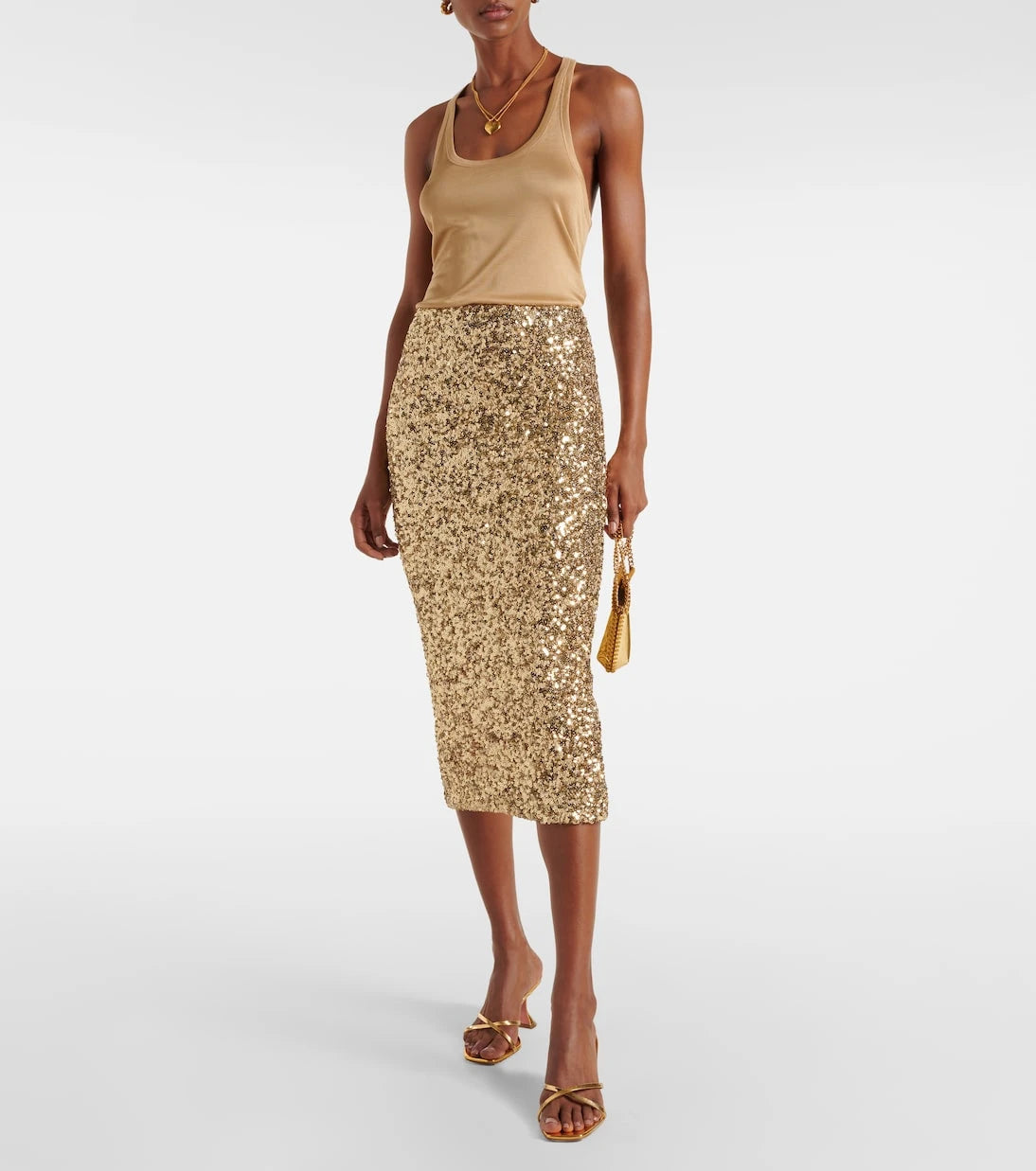 Rotate - Sequined midi skirt