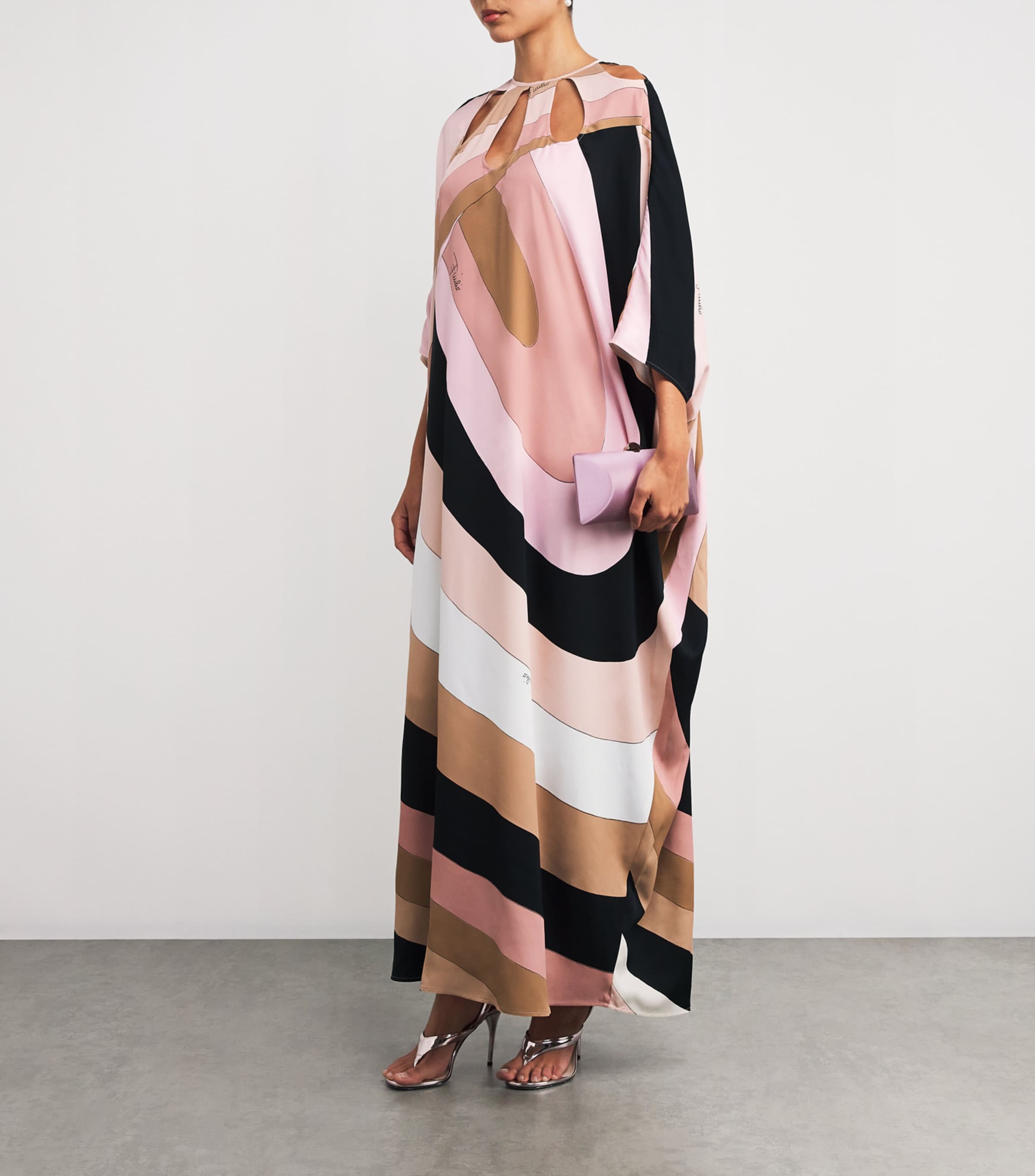 PUCCI Multi Iride Print Maxi Kaftan