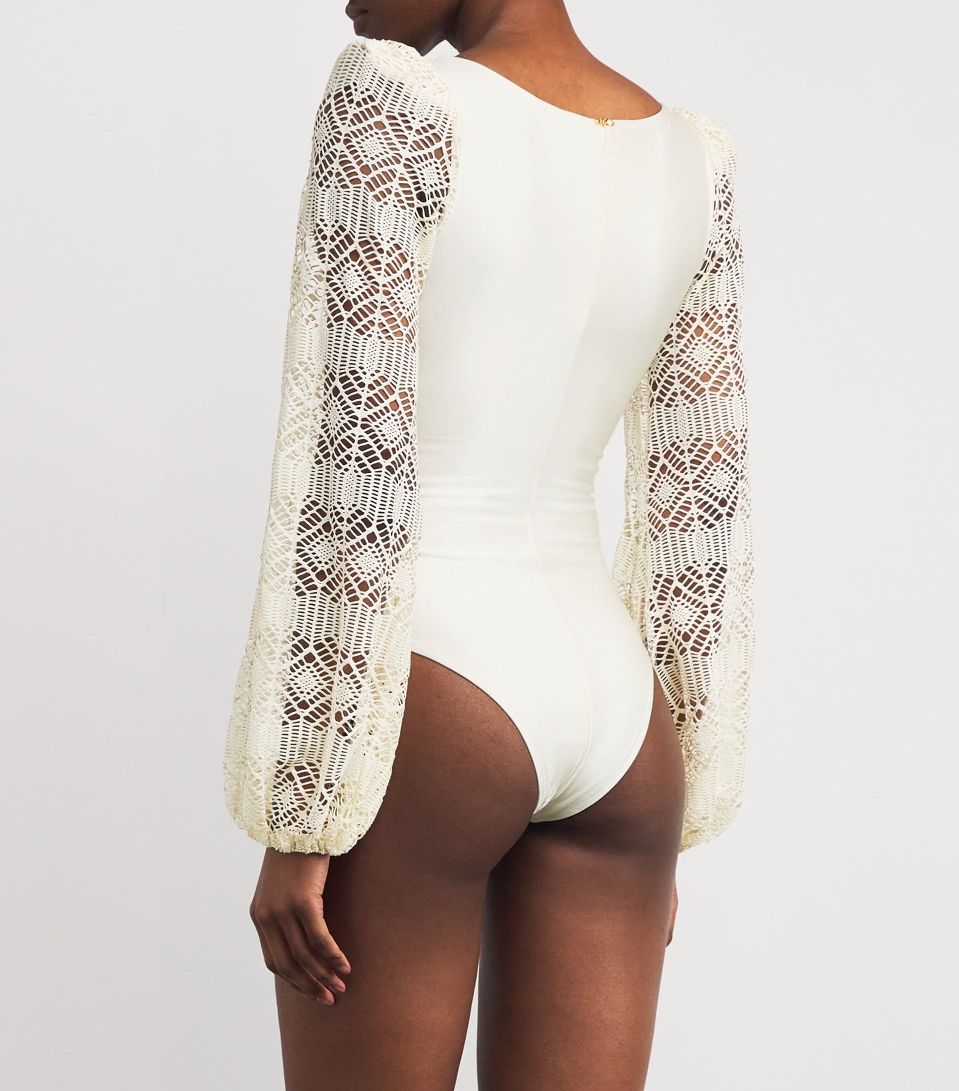 White Crocheted Coral Swimsuit