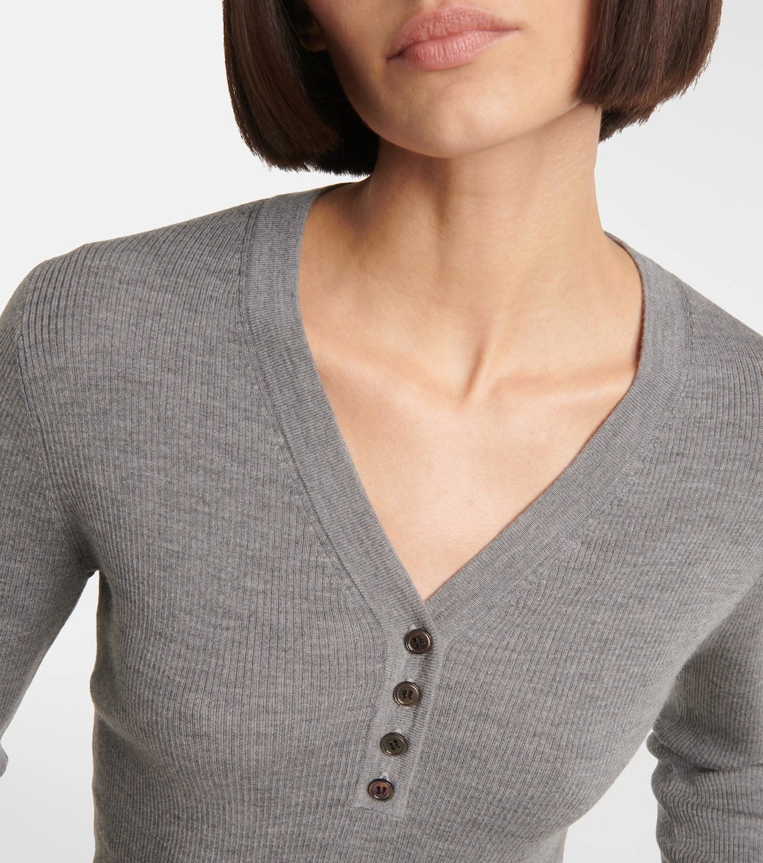 Jardin des Orangers - Virgin wool Henley shirt