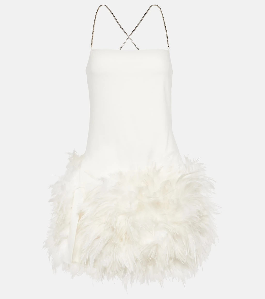 The Attico - Fujiko feather-trimmed minidress