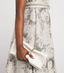 Max Mara White Metallic Jacquard Midi Dress