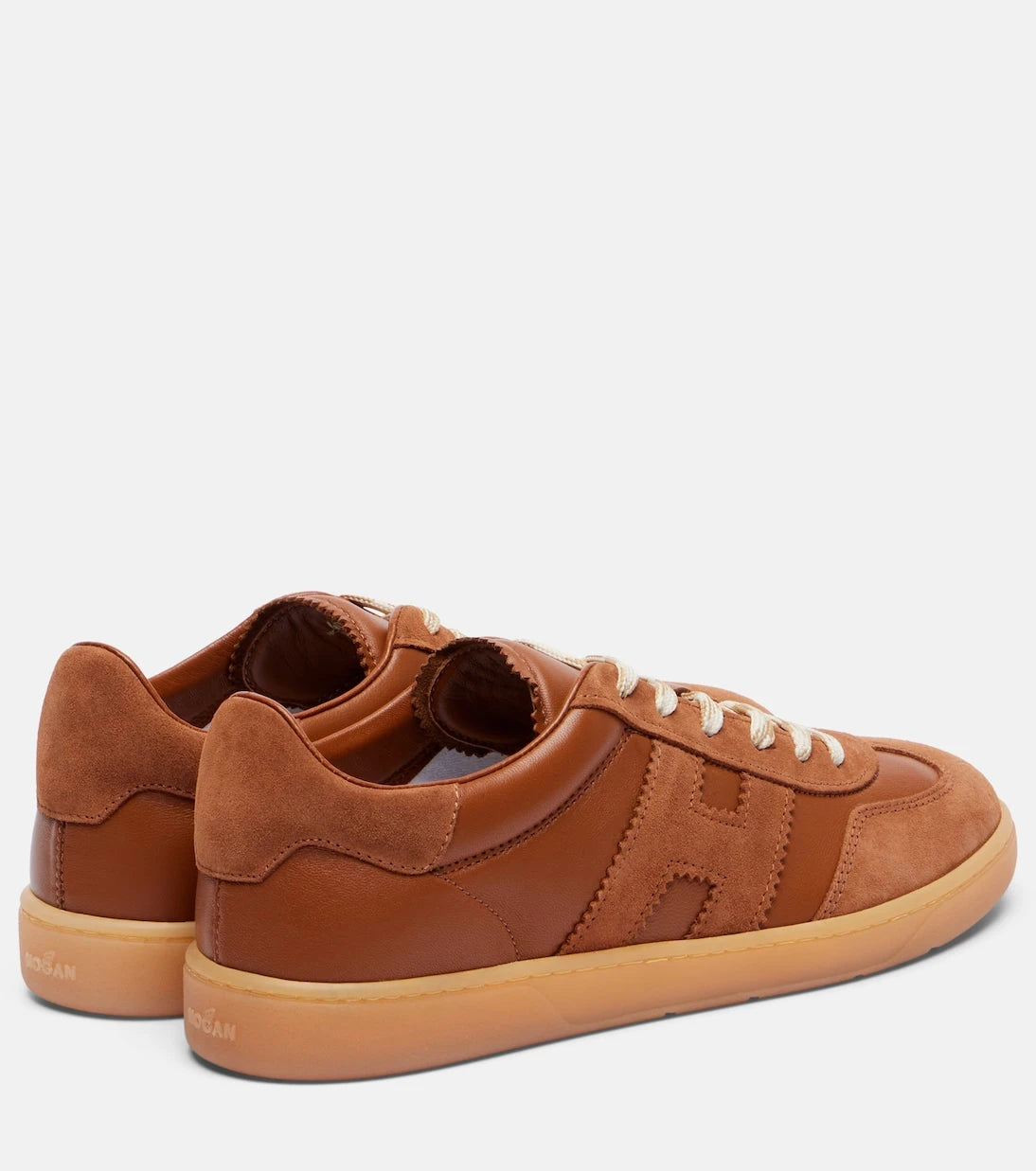Hogan - Cool suede-trimmed leather sneakers