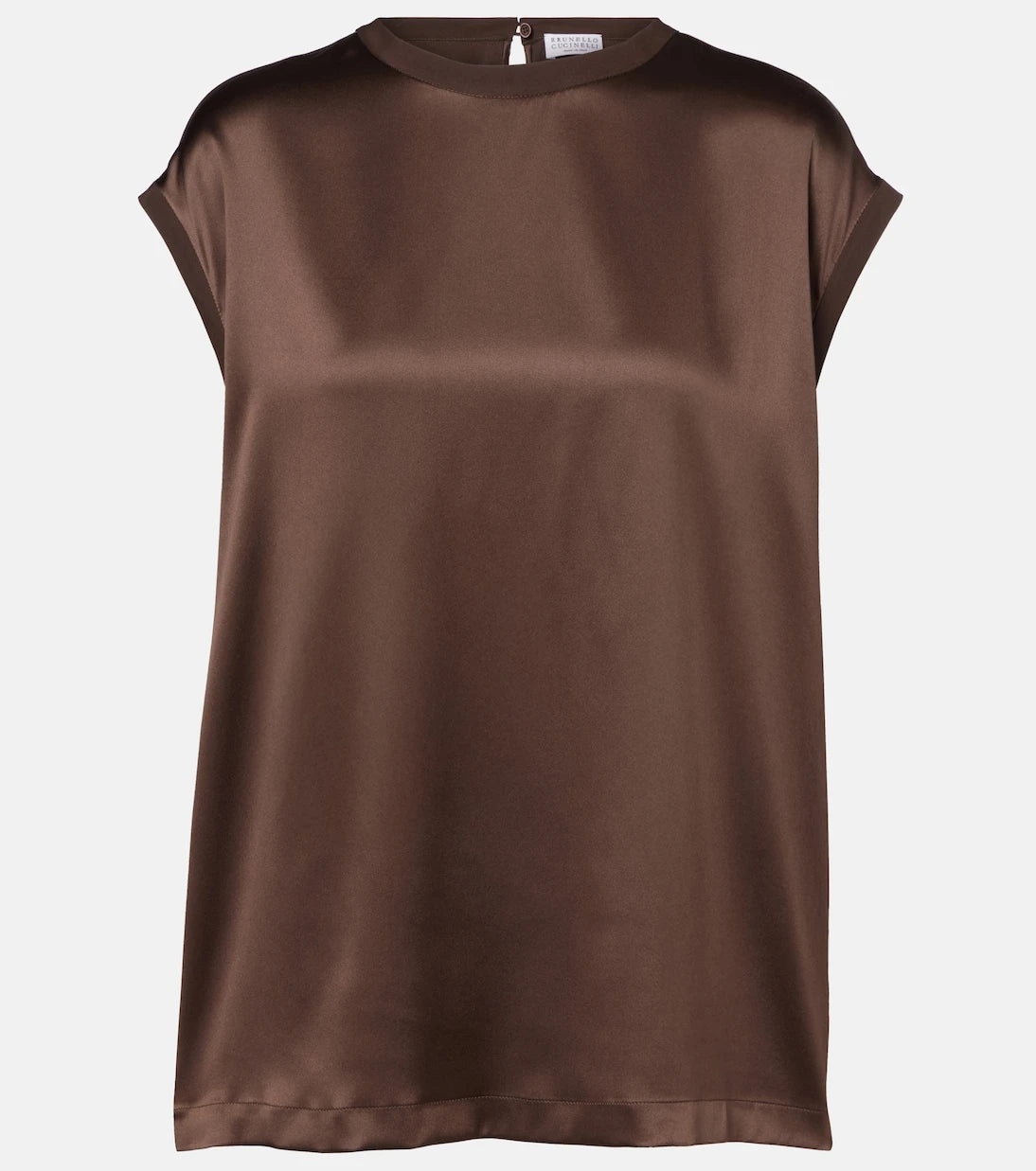 Brunello Cucinelli - Silk-blend satin top
