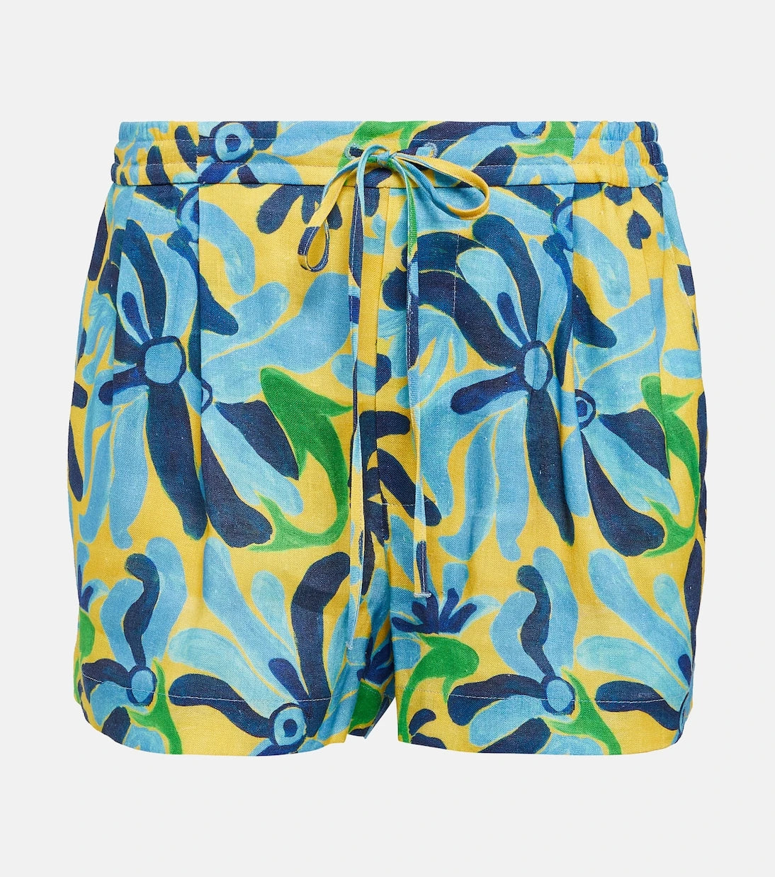 Marni - Printed linen-blend shorts