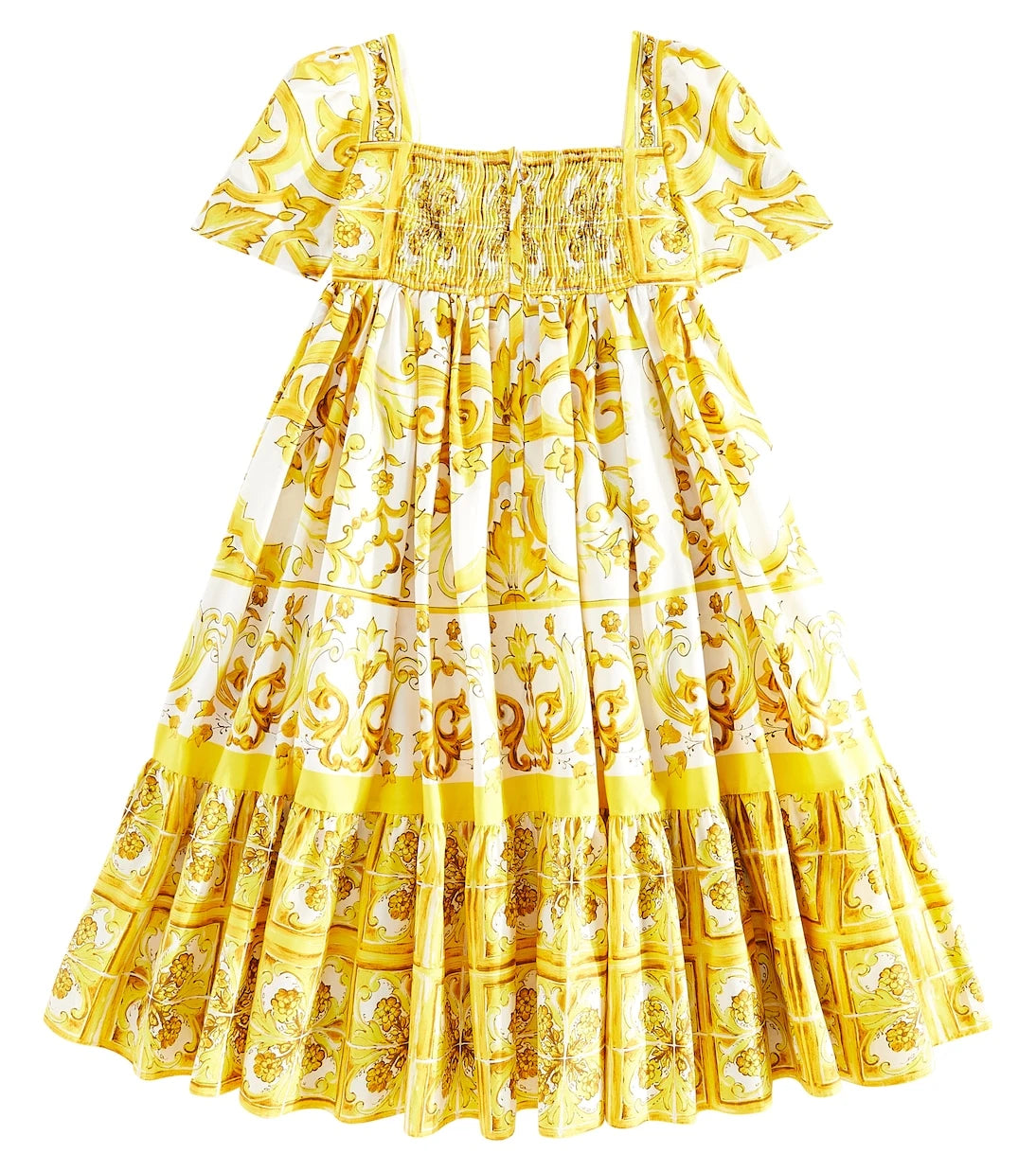 Dolce&Gabbana Kids - Printed cotton poplin dress