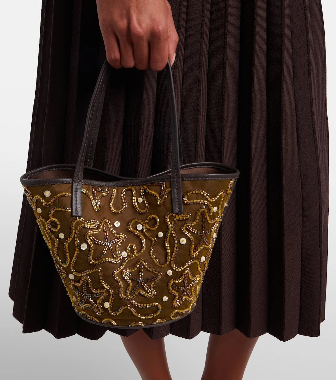 Staud - Caro embellished canvas tote bag