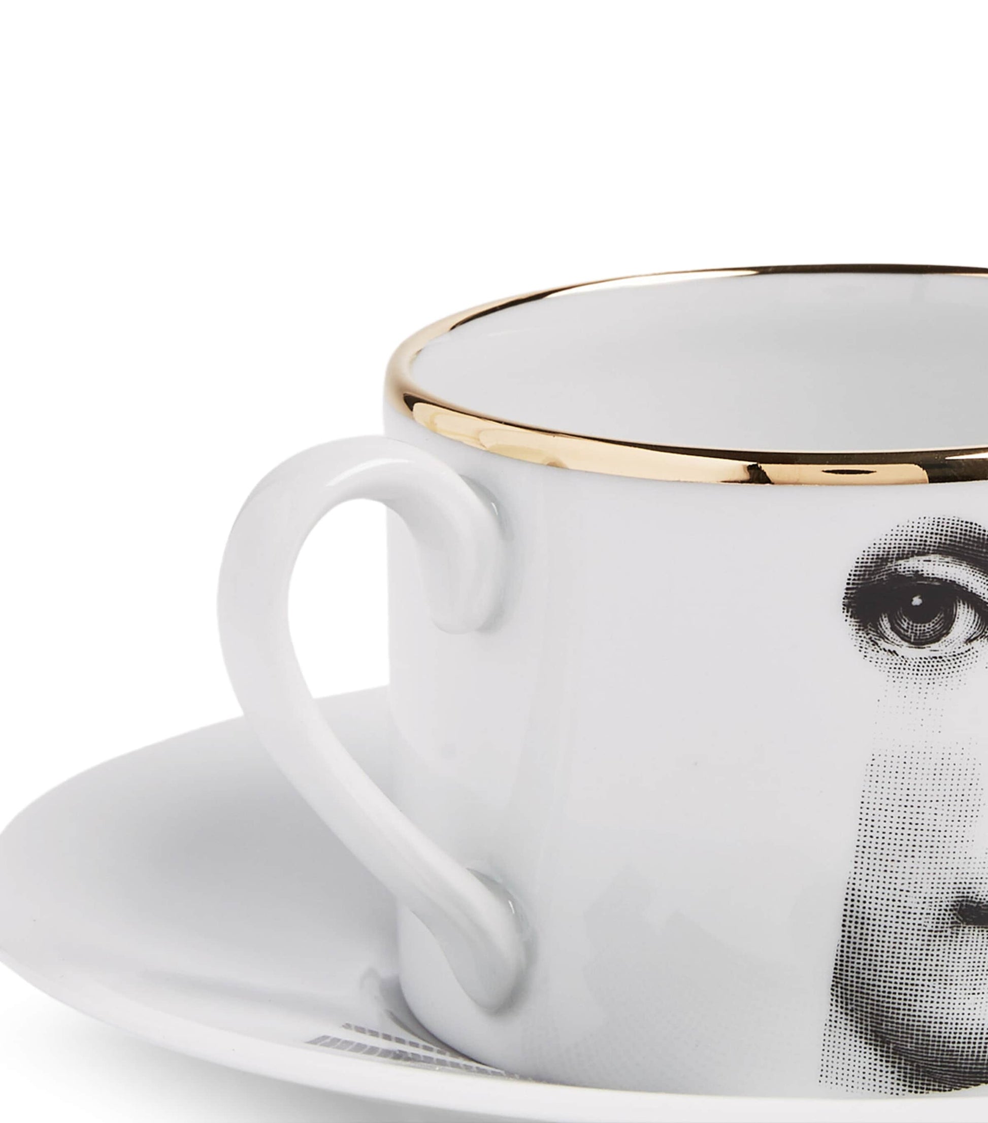 Fornasetti Tema e Variazioni Teacup and Saucer