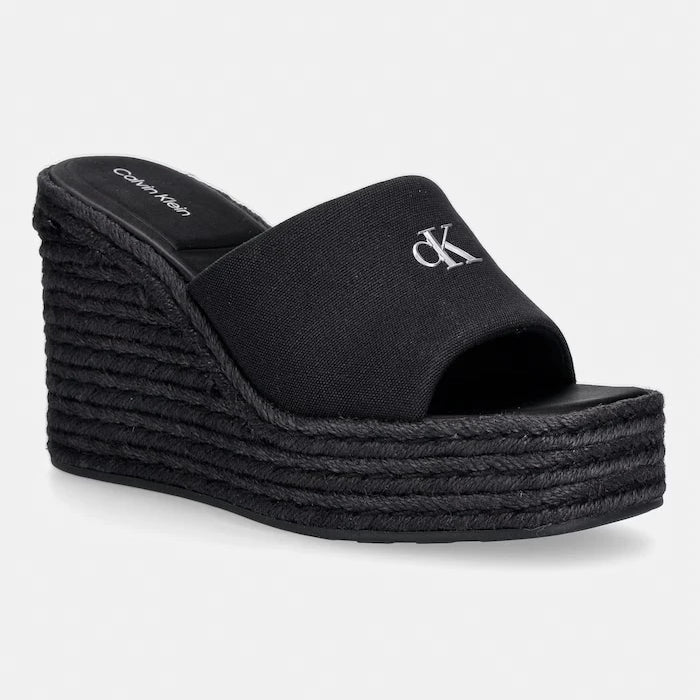 Calvin Klein kadın WEDGE ESPAD 70 CANVAS MG terlik