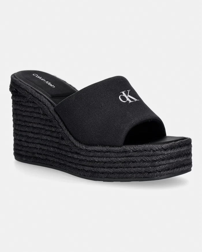 Calvin Klein kadın WEDGE ESPAD 70 CANVAS MG terlik