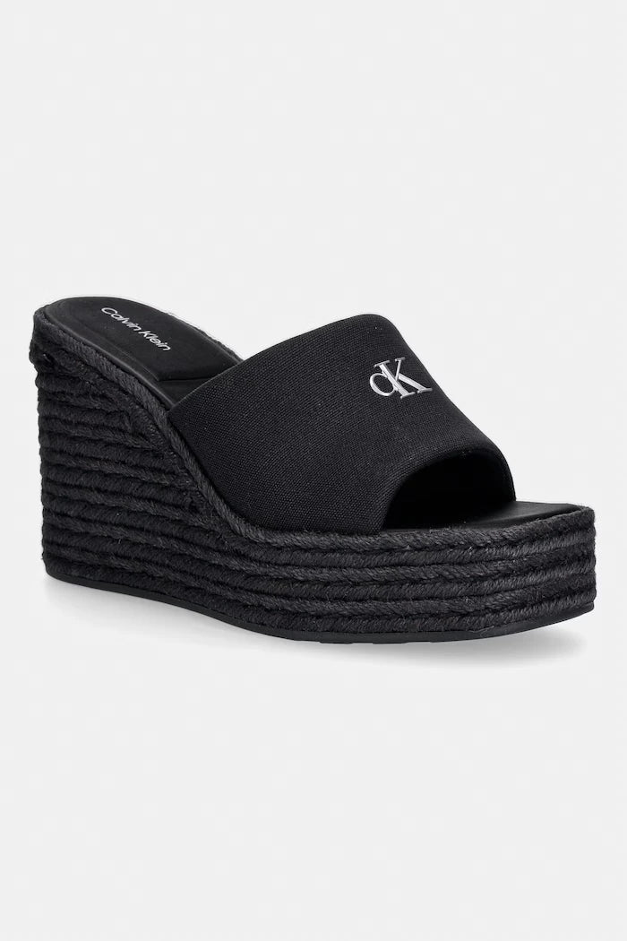 Calvin Klein kadın WEDGE ESPAD 70 CANVAS MG terlik