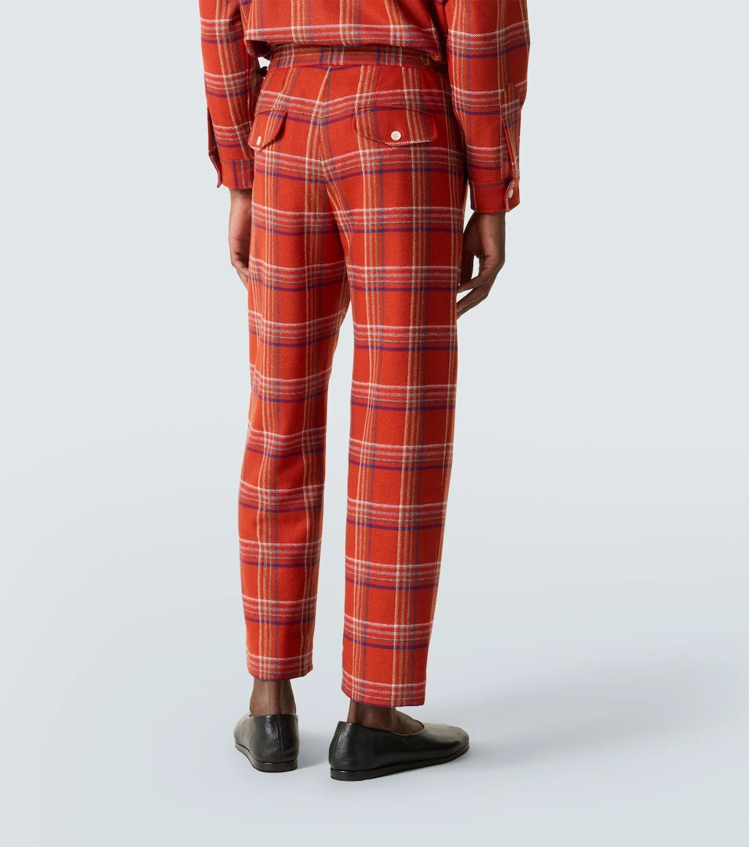 Bode - Gable plaid wool flannel straight pants