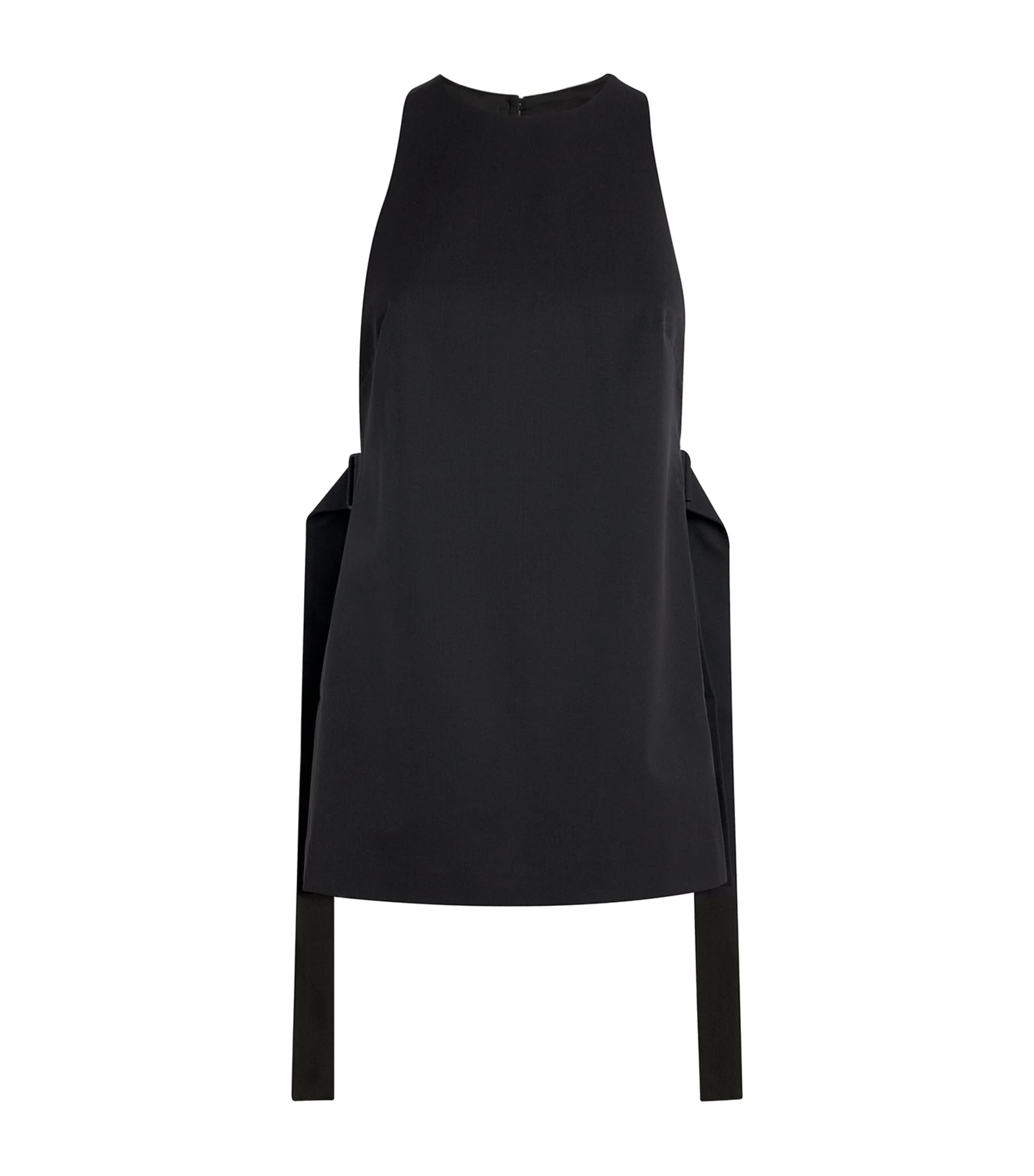 St. Agni Black Stretch-Wool Sleeveless Top
