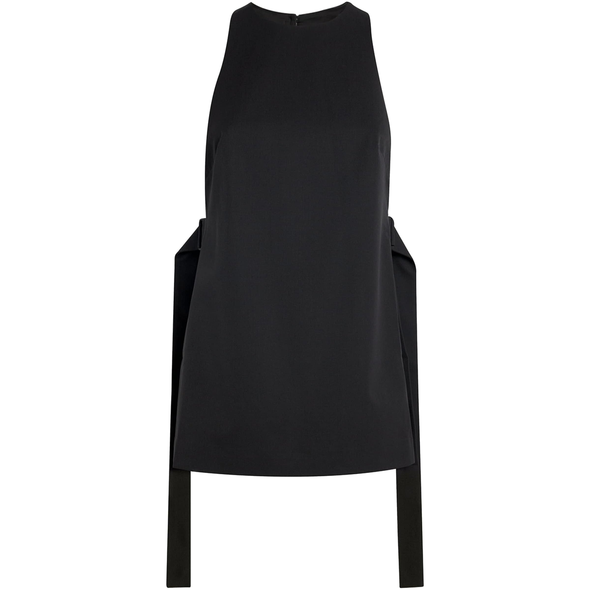 St. Agni Black Stretch-Wool Sleeveless Top