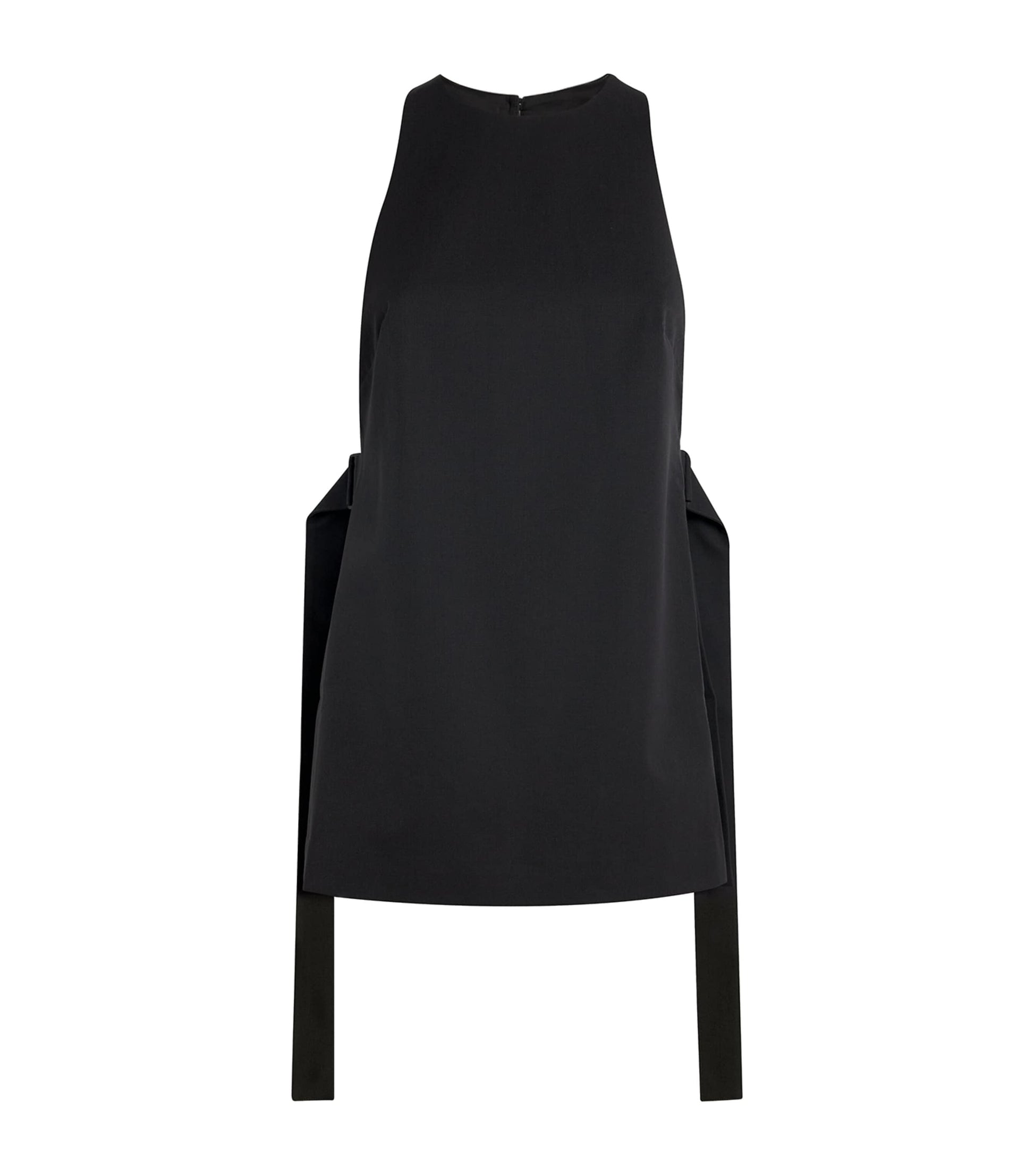 St. Agni Black Stretch-Wool Sleeveless Top