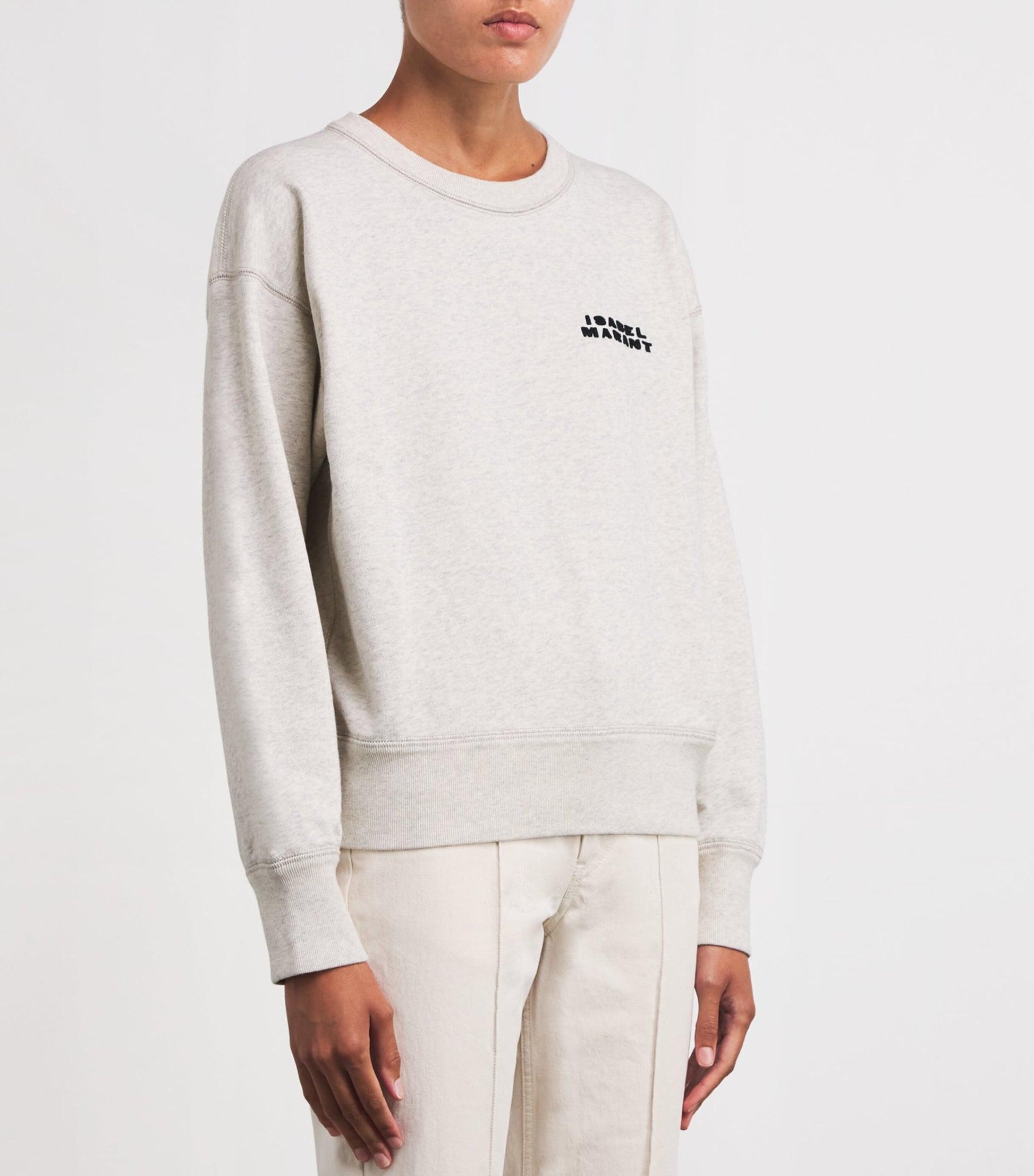 Ivory Cotton-Blend Shad Logo Sweatshirt