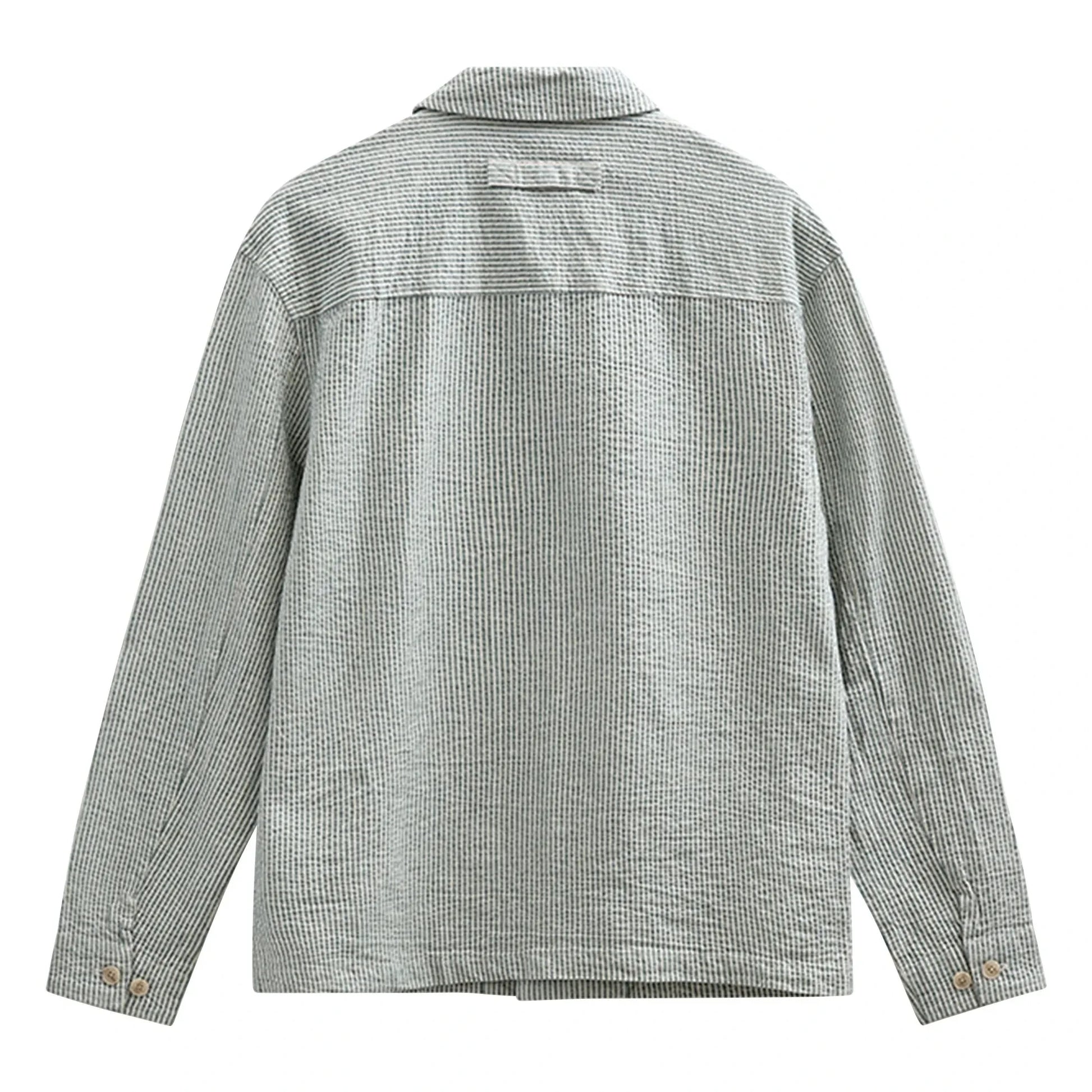 Anerkjendt - Akodin striped overshirt | Light grey