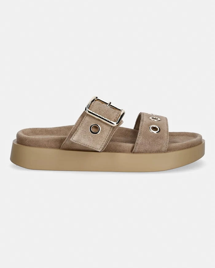 Inuikii Джапанки женски велурени Tilda Buckle