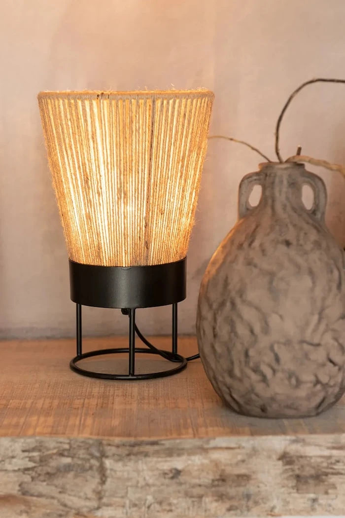 J-Line rattan masa lambası 18 x 28 cm