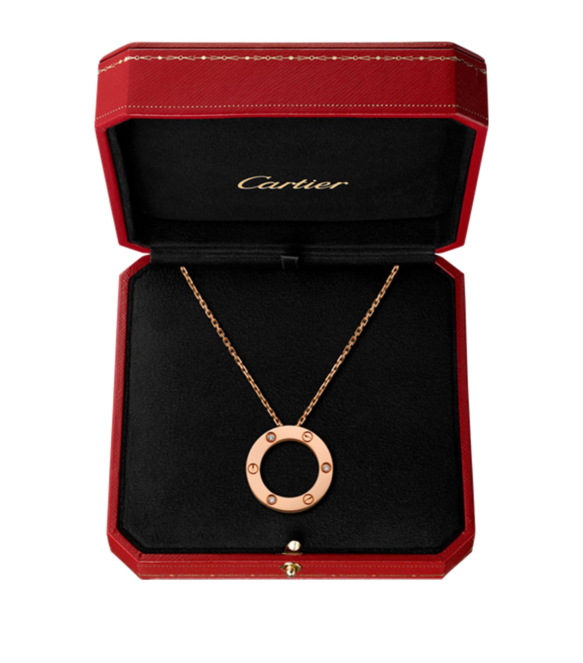 Cartier Rose Gold and Diamond LOVE Necklace