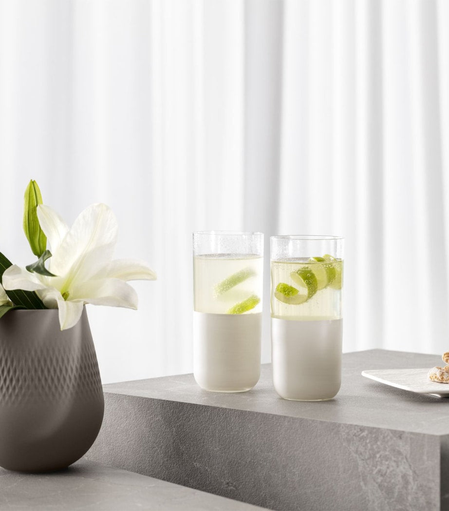 Set of 4 Manufacture Rock Blanc Long Drink Tumblers (430ml)