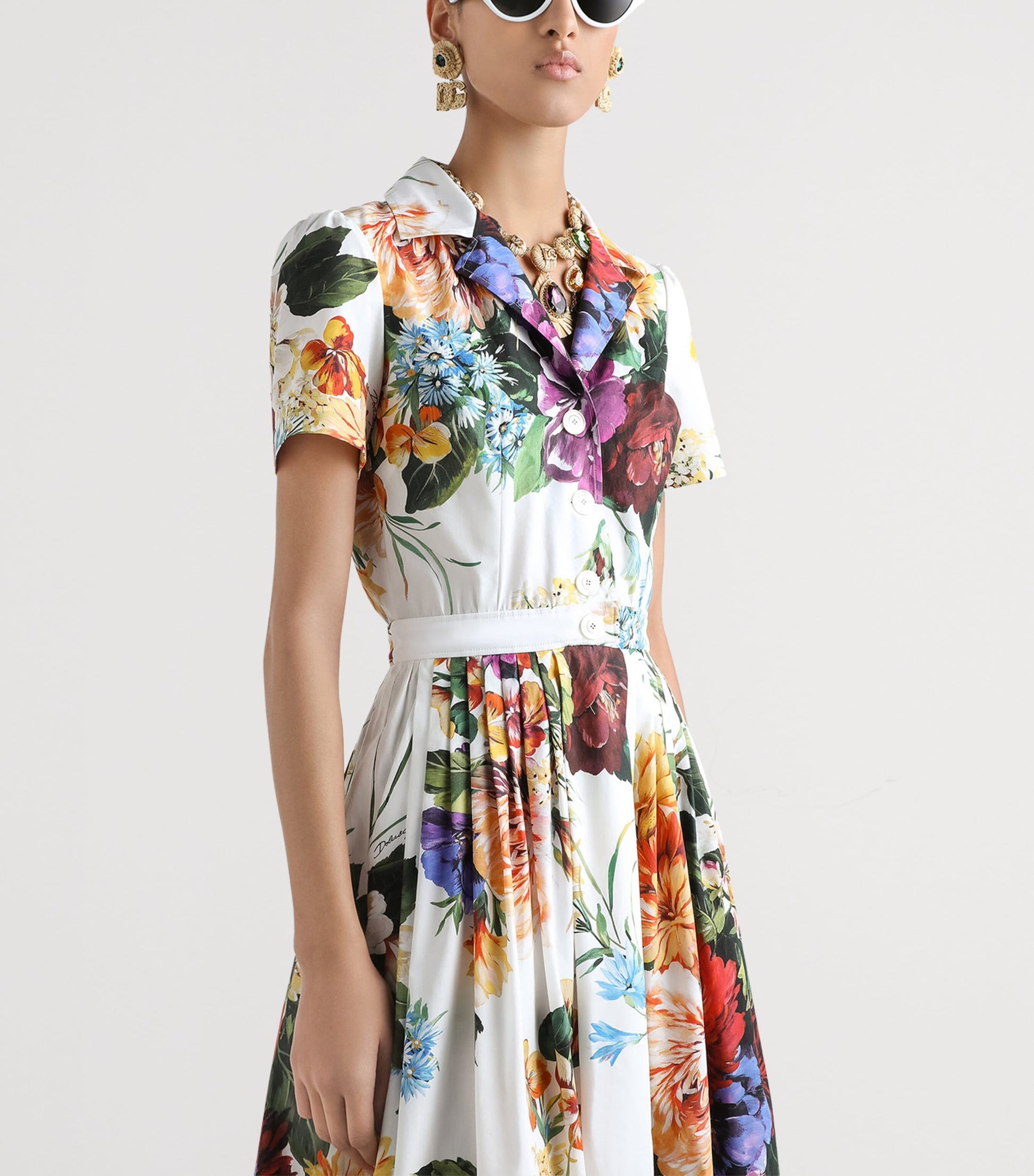 Floral Midi Shirt Dress