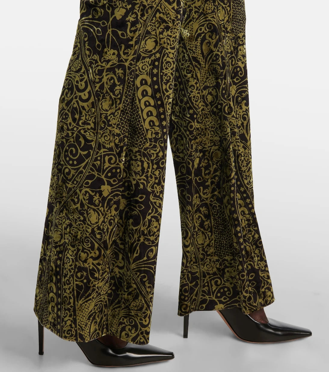 Diane von Furstenberg - Ruthette printed velvet flared pants