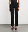 Skims Black High-Waist Pintuck Straight Leg Trousers