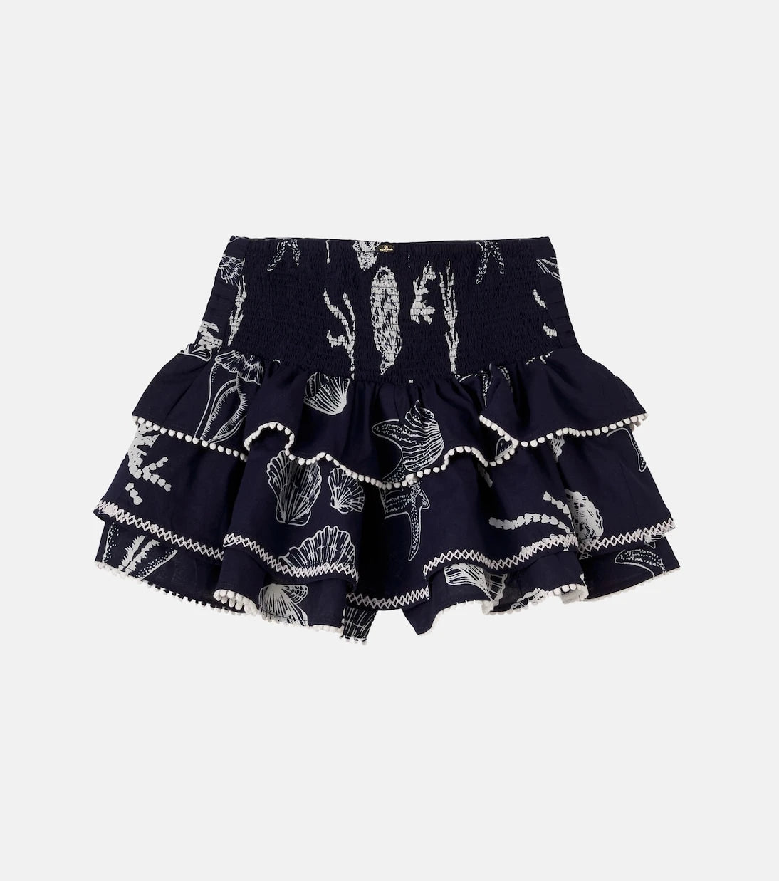 Poupette St Barth Kids - Printed ruffled cotton skirt