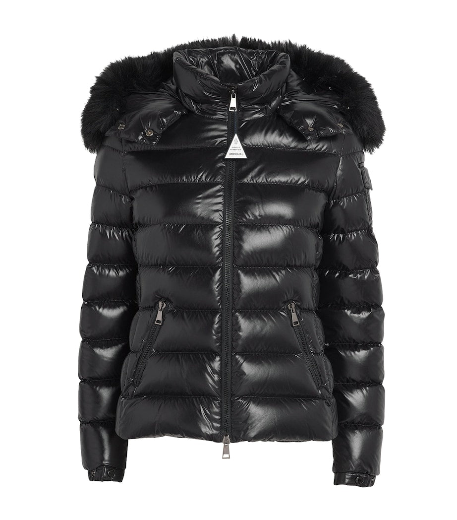 Black Down Quilted Badyf Jacket