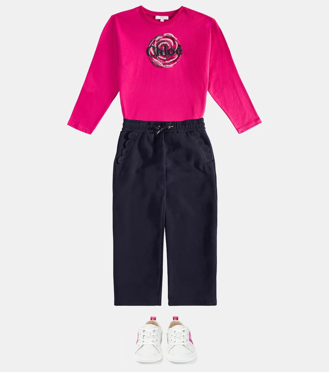 Chloé Kids - Logo cotton top