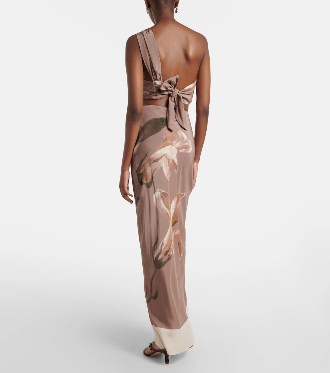 SIR - Azaliea floral silk maxi skirt
