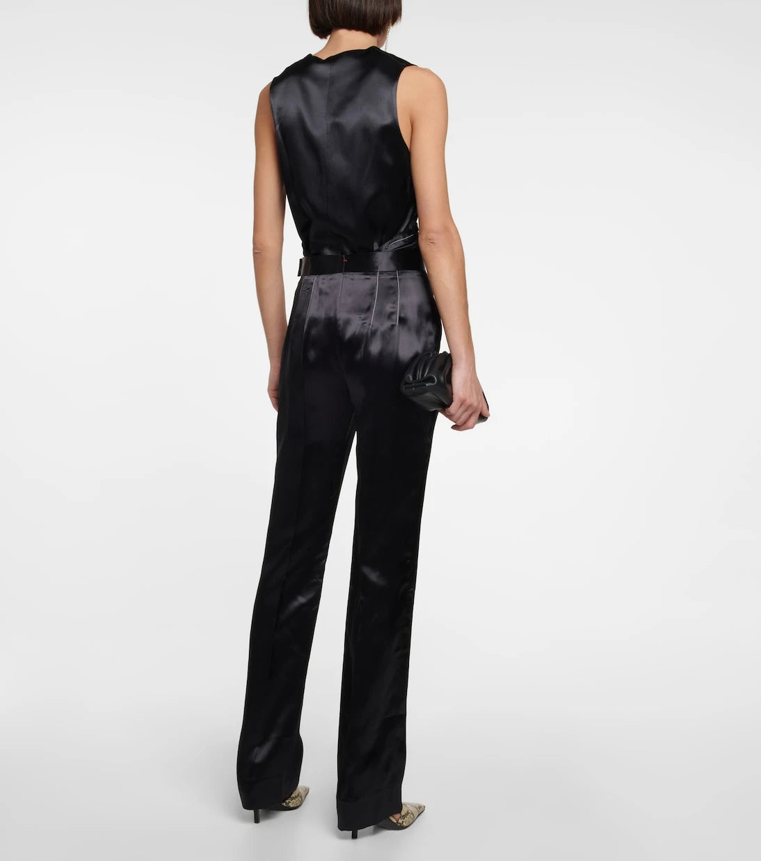 Victoria Beckham - High-rise straight-leg satin pants