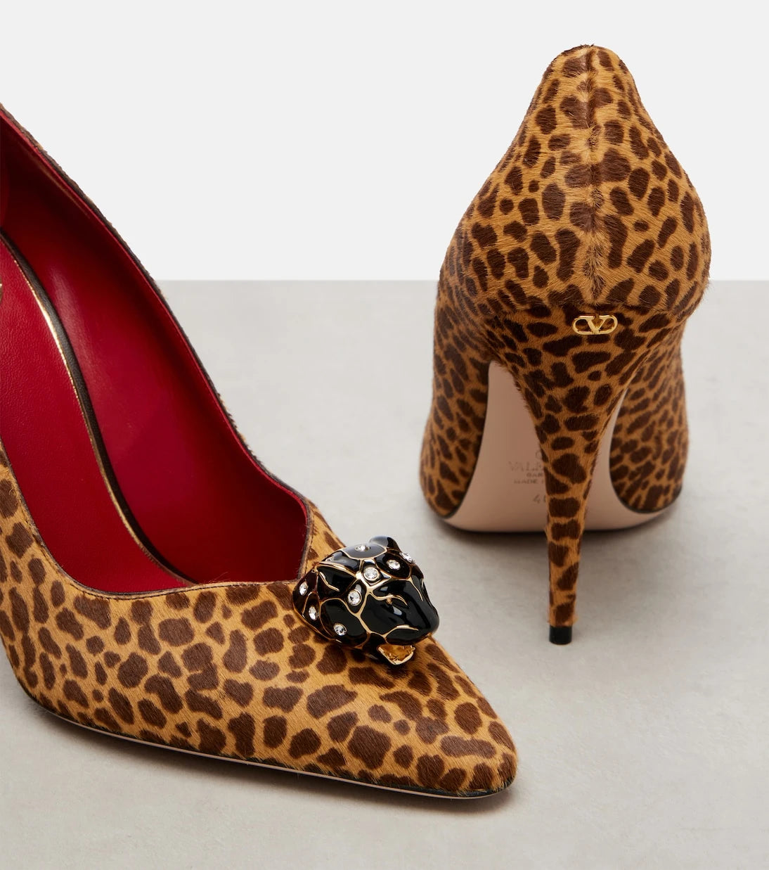 Valentino Garavani - Pas De Chat leopard-print calf hair pumps