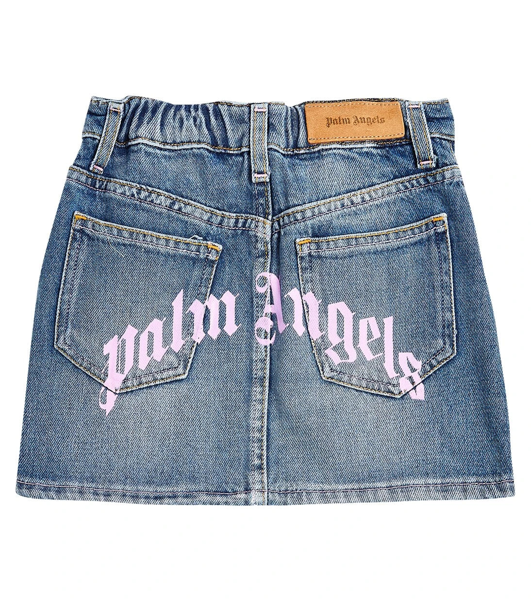 Palm Angels Kids - تنورة دينم بشعار العلامة